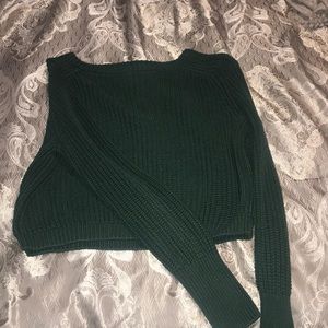 AmericanApparel (Fisherman Pullover Green Sweater)